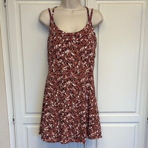 Stylish Brown Patterned Women's PickleballTennis crossover Dress by Old Navy XL